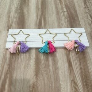 Little girls star and tassel wall hook